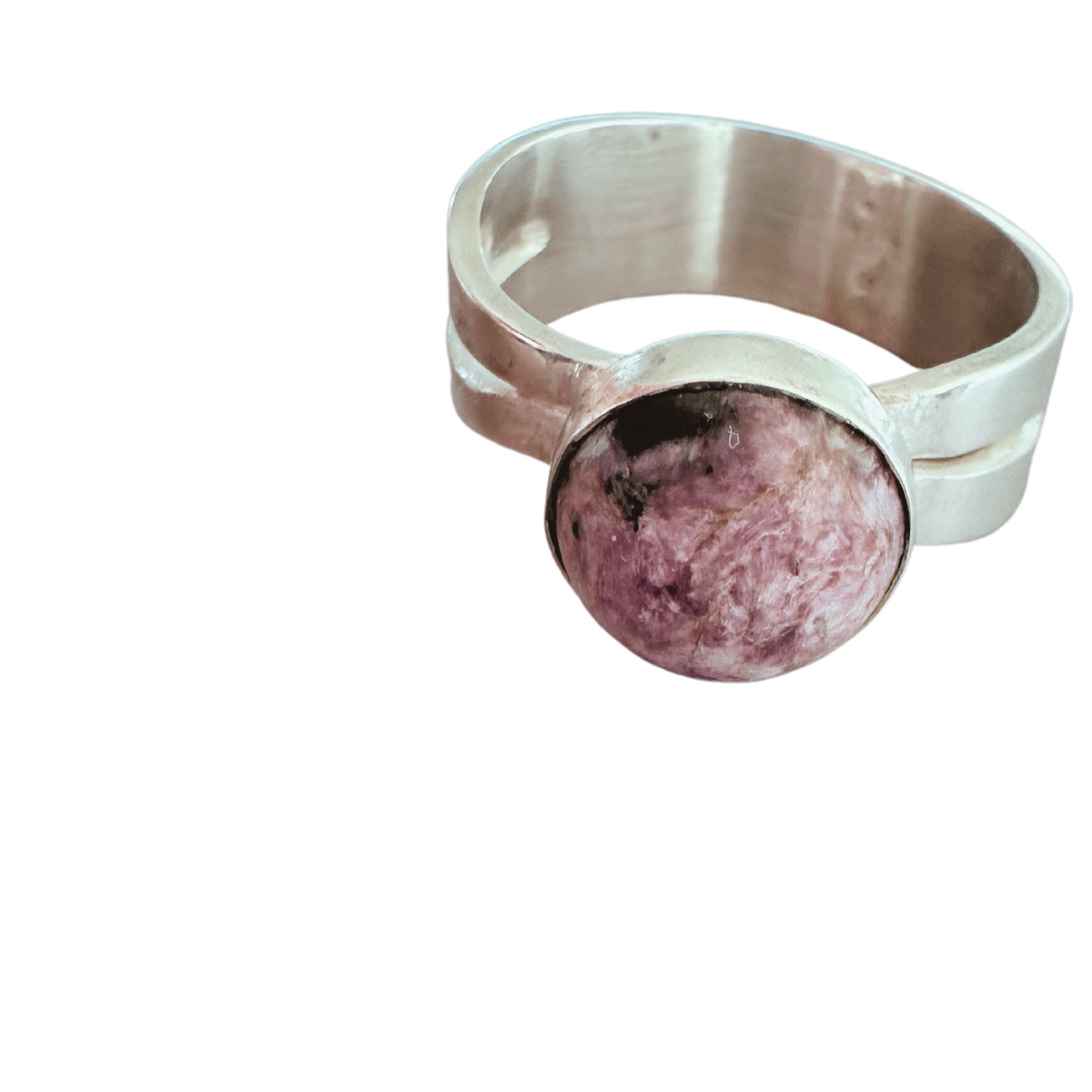 Argentium Silver Ring with Purple Sodalite